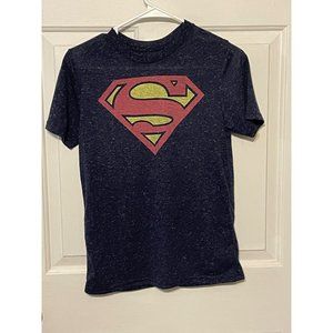 Super Man Size Large Boys Navy Blue Short Sleeve T-Shirt #G-3-20